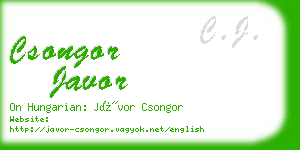 csongor javor business card